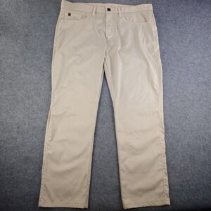 Turtleson Pants Mens 36x29 Beige / Yellow Performance Golf‎ Chino